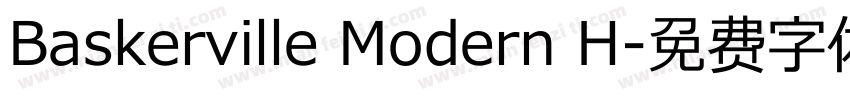 Baskerville Modern H字体转换